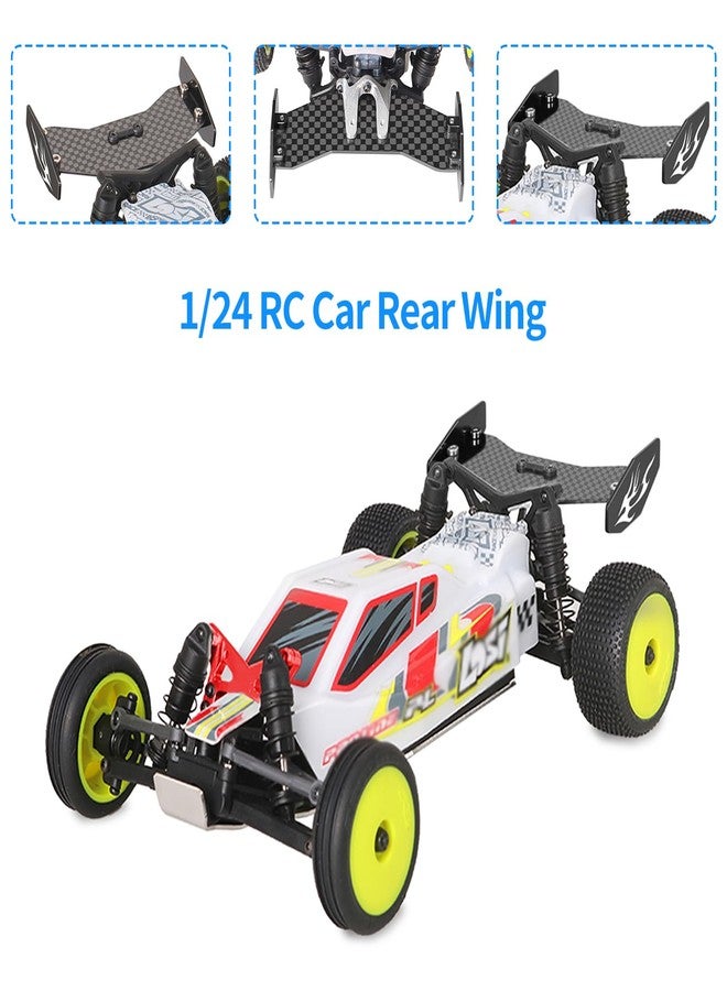 XinGeeek RC Rear Wing Carbon Fiber RC Tail Wing for Losi 1/24 Micro-B 2WD Buggy RC Car Upgrade Parts (Black) - Image 4